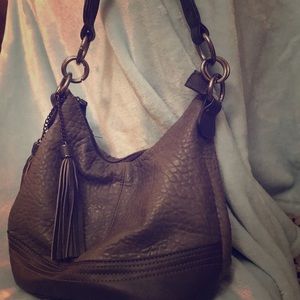 Gray David Jones Shoulder Bag